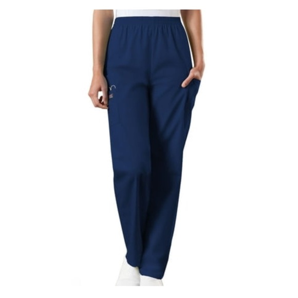 NWT Cherokee Workwear Womens Scrubs Pant Natural Rise Tapered Pull-On Cargo 4200 - Picture 1 of 3